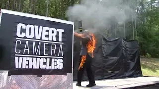 'Indiana Jones' stunt man sets himself on fire during actors' protest