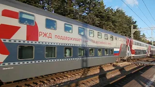 COЧИ. Двухэтажный поезд . DOUBLE DECKER TRAIN in RUSSIA. SOCHI