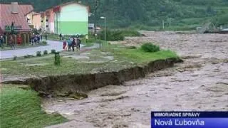 Záplavy Stará Ľubovňa - 50 ročná voda