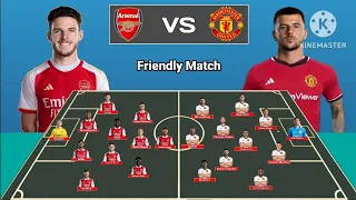 Predictions Line Up Arsenal vs Manchester United Friendly Match 2023