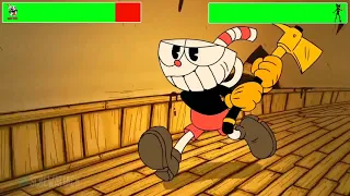 Cuphead vs. Bendy with healthbars