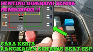 Cara kerja dan pemeriksaan rangkaian sekring Honda Beat Esp.