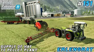 Organic Fertilizers, Hay Harvesting for Pellet Production | Erlengrat Farm | FS 22 | Timelapse #151