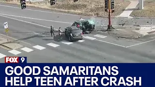 Good Samaritans run to help Hopkins teen after crash