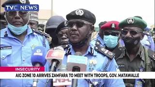 [WATCH] AIG zone 10 arrives Zamfara to meet with Troops, Gov  Matawalle