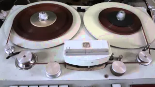 Работа ЛПМ МЭЗ 102 (USSR reel-to-reel tape recorder MEZ-102)