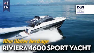 NEW RIVIERA 4600 SPORT YACHT - Motor Boat Tour @FLIBS 2022 - The Boat Show