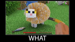 Minecraft wait what meme part 59 realistic minecraft cat