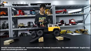 Unbox CROSSRC JT6 6WD RTR 1/10 RC Crawler Flatbed Car Model, 2speed with lights.