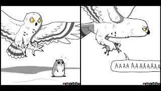 Snowy Owl Ambush Attack! (Comedy Comic Dub) (Comic by Petfoolery)