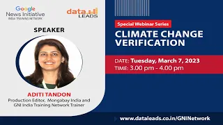 Special Webinar Series | Climate Change Verification | 7th March 2023