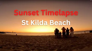 Sunset Timelapse - St Kilda Beach - Melbourne Summer 2022 | Australia