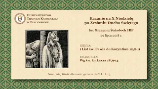 O OGRANICZANIU POTOMSTWA – ks. Grzegorz Śniadoch IBP – 29 lipca 2018 r.