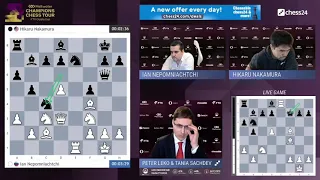 IAN NEPOMNIACHTCHI BLUNDERS AGAINST HIKARU NAKAMURA IN ROUND 3 OF THE FTX CRYPTO CUP!!