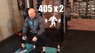 Joe DeFranco Bench Presses 405 x 2!!