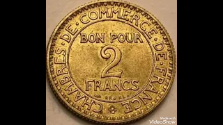 2 francs 1922 Frensch,coin Value and price rare.