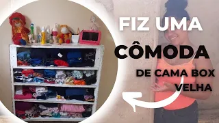 🥺FIZ UMA COMÔDA🙀 DE CAMA BOX VELHA😲!SERÁ QUE PRESTOU🙃..