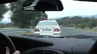 Sabine on the Nürburgring followed by a Porsche 996 GT3