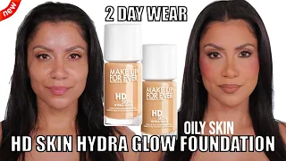 2 DAY WEAR *new* MAKEUP FOR EVER HD SKIN HYDRA GLOW FOUNDATION *oily skin* | MagdalineJanet