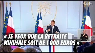 Les annonces d'Emmanuel Macron sur le niveau des retraites