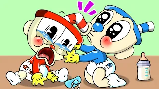 Cuphead and Mugman as Babies | Cuphead DLC Animation - The Cuphead Show