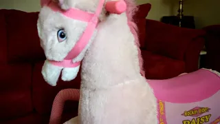 Rockin Rider Daisy pink plush spring horse for kids ride on