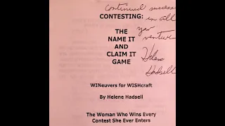 Carolyn Wilman, 2.20.22 - 1/2  Contesting, Metaphysics, Manifesting. Helene Hadsell's Winning Recipe