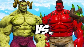 THE HULK VS THE RED HULK - EPIC BATTLE