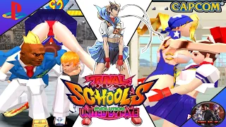 Rival Schools - Sakura (Tiffany) Story Playthrough [Hardest Difficulty] (PS1) (Longplay)