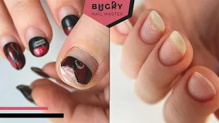 This Transformation Will Shock You!! COMPLETE Manicure On BROKEN Nails Russian, Efile Mani