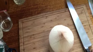 How to open up a coconut for water