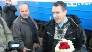 Павел Севярынец на волі / Pavel Seviarynec released