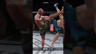 The Axe Kick Made Him Fly 😂 #ufc #shorts #knockout #funny #gaming #ufc4 #subscribe