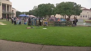 Two University of Houston students arrested after police remove pro-Palestinian encampment on campus