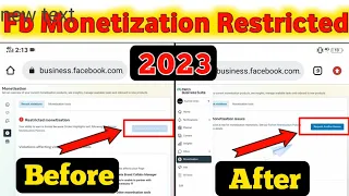 Facebook Monetization Restricted | Request Another Review