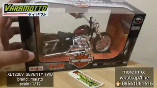 harley davidson 2012 XL 1200V seventy two die cast by maisto scale 1:12 video