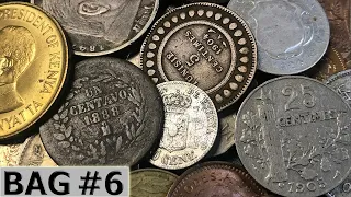BIG RARE SILVER & OLD COPPER World Coins Found Looking Through A 1/2 Pound Loot Box - Hunt #6