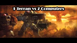 1 Terran vs 7 Computers (Starcraft Remastered)