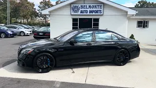 2018 Mercedes Benz S63 hand crafted 4.0L V8 for sale at Belmonte Auto in Raleigh NC