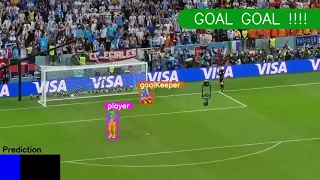 Computer vision to predict the position of the net that the penalty shooter is aiming for