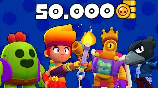 MAXO TUTTI i MIEI BRAWLER con 50.000 MONETE!! - Brawl Stars ITA