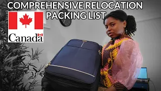 What to pack when relocating to Canada | Complete Travel list | Nigeria to Canada | Must watch