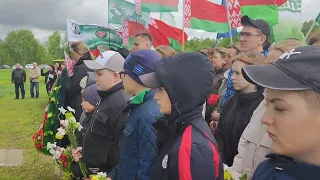 Митинг в д.Малодуша, перезахоронение останков солдат Красной Армии