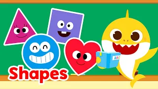 Shape Songs for kids  | Learn shapes and numbers | 15-Minute Learning with Baby Shark