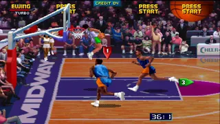NBA Jam: New York Knicks Vs. Dallas Mavericks (Ewing Triple-Double) Arcade (MAME)