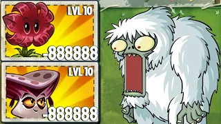 PvZ 2 Challenge - All Plant Max Level Use 1 Power Up Vs Team Chicken Wrangler Zombie