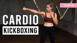 30 MIN CARDIO KICKBOXING | Fun & Sweaty Fat Burning Workout