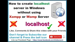 How to create localhost server without using Xampp or Wamp Server