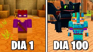 SOBREVIVI 100 DIAS EM UM MUNDO DE DRAGÃO NO MINECRAFT!!