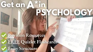 How I Revised for PSYCHOLOGY A Level: FREE revision resources, how to structure essays & exams!